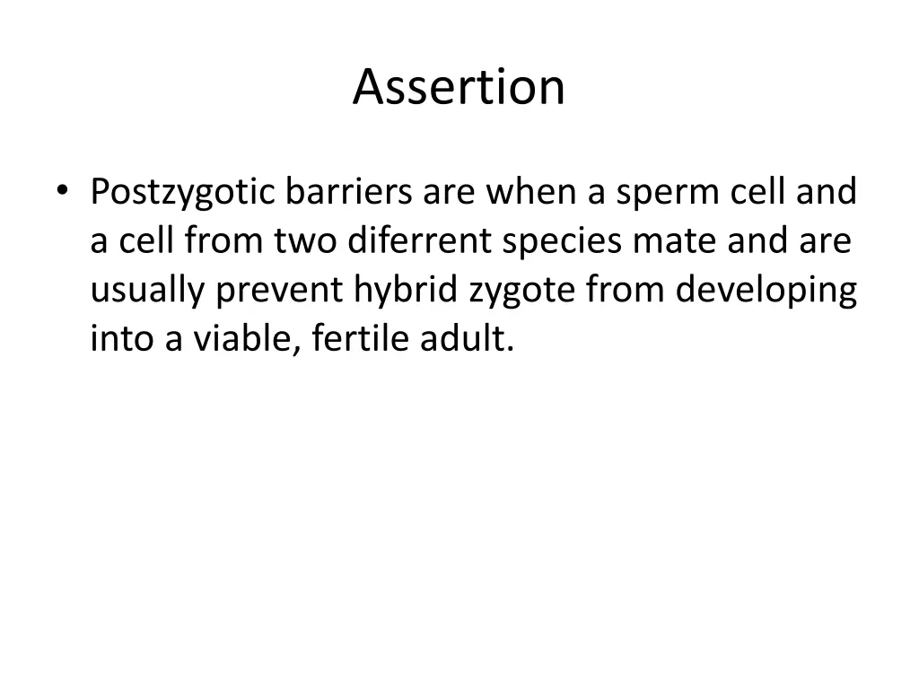 assertion