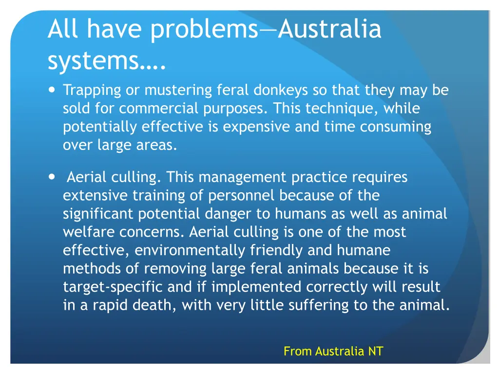 all have problems australia systems trapping