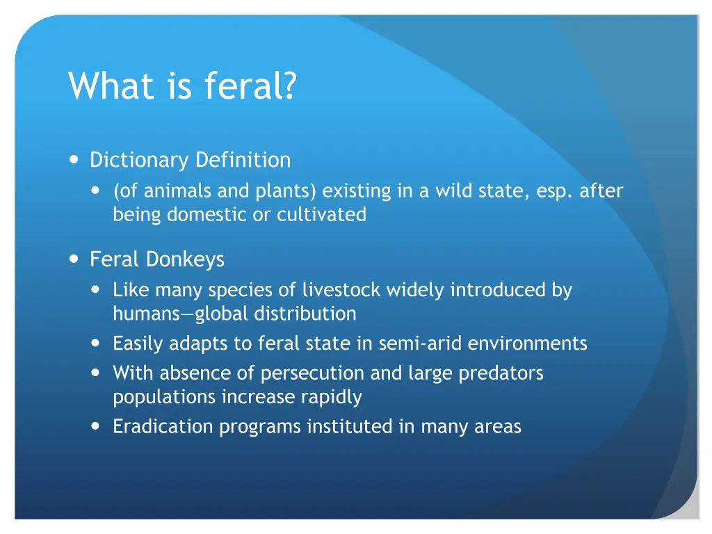 what is feral