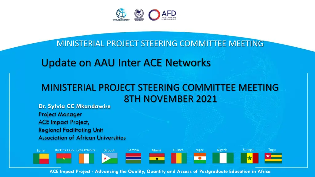 ministerial project steering committee meeting 1