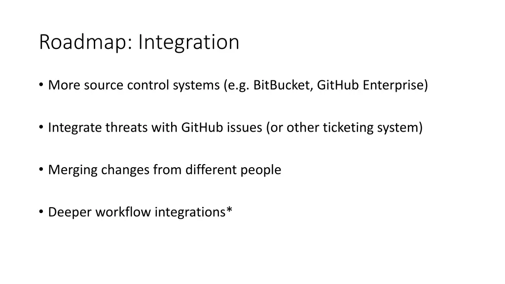 roadmap integration