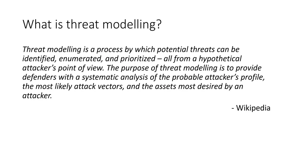 what is threat modelling
