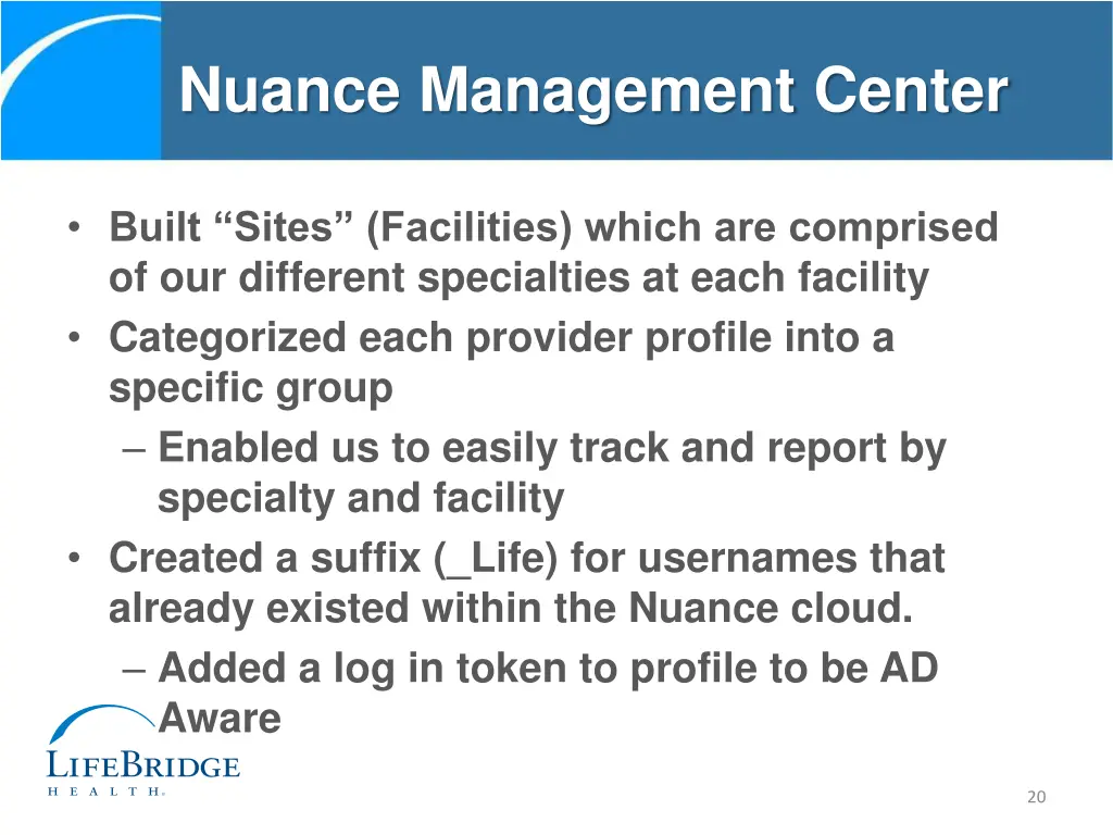 nuance management center