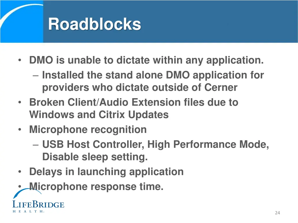roadblocks