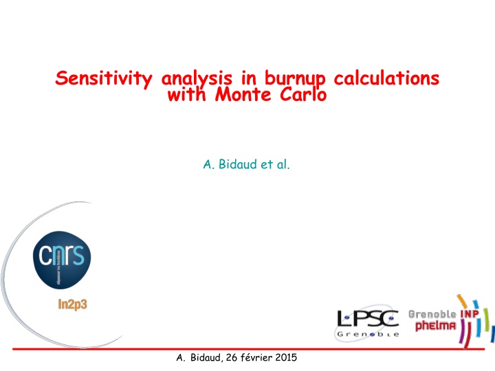 sensitivity analysis in burnup calculations with