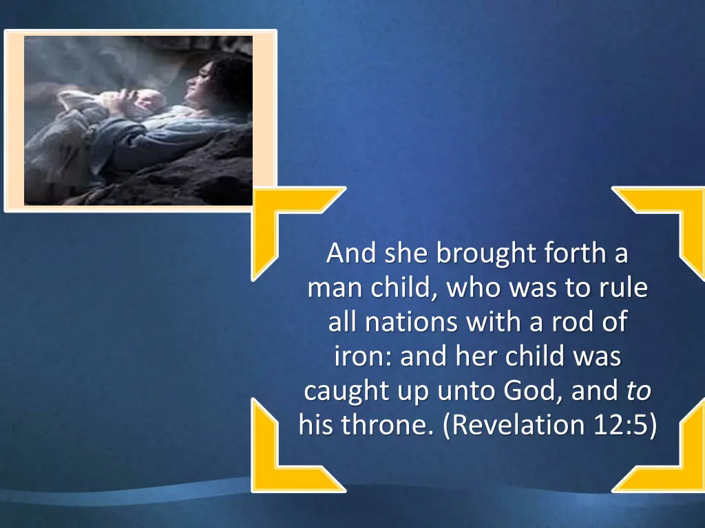 and she brought forth a man child who was to rule