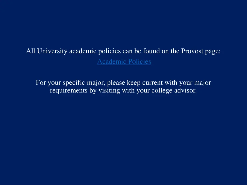 all university academic policies can be found
