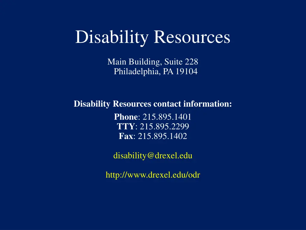 disability resources