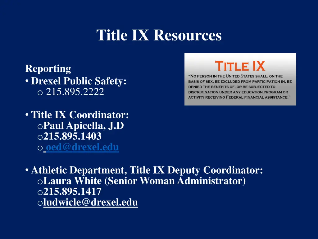 title ix resources