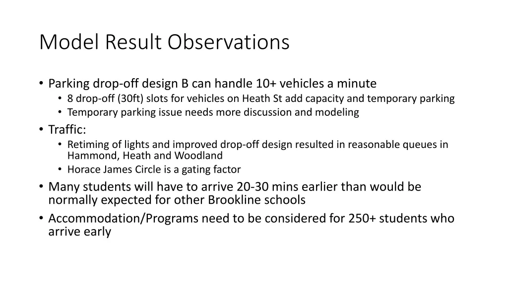 model result observations