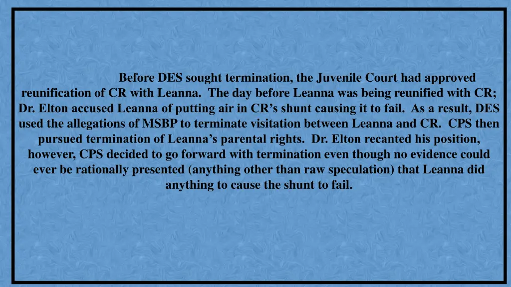 before des sought termination the juvenile court