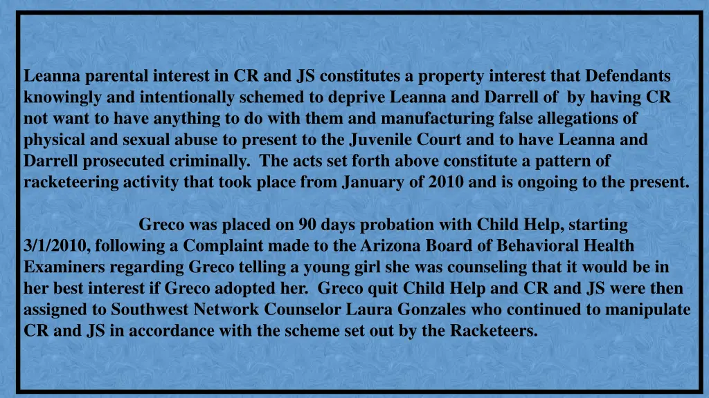 leanna parental interest in cr and js constitutes