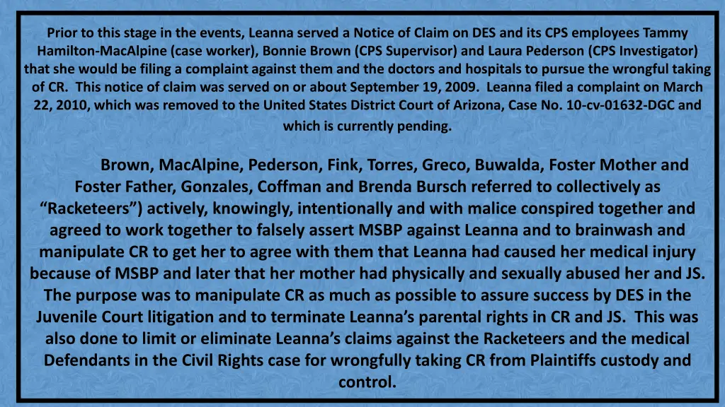 prior to this stage in the events leanna served