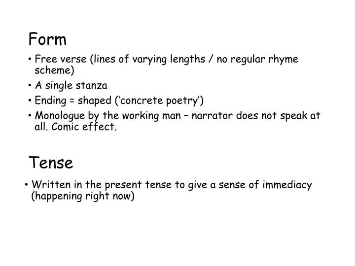 form free verse lines of varying lengths
