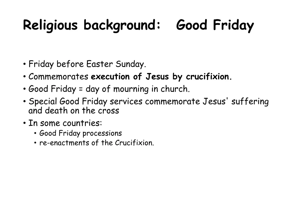 religious background good friday