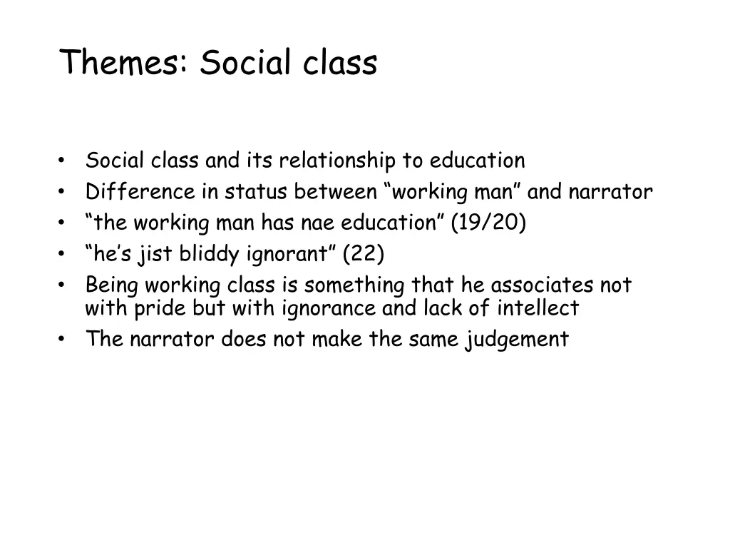 themes social class