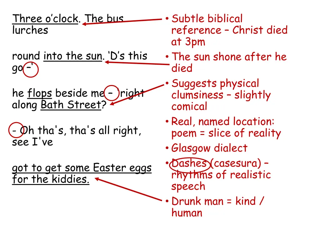 three o clock the bus lurches