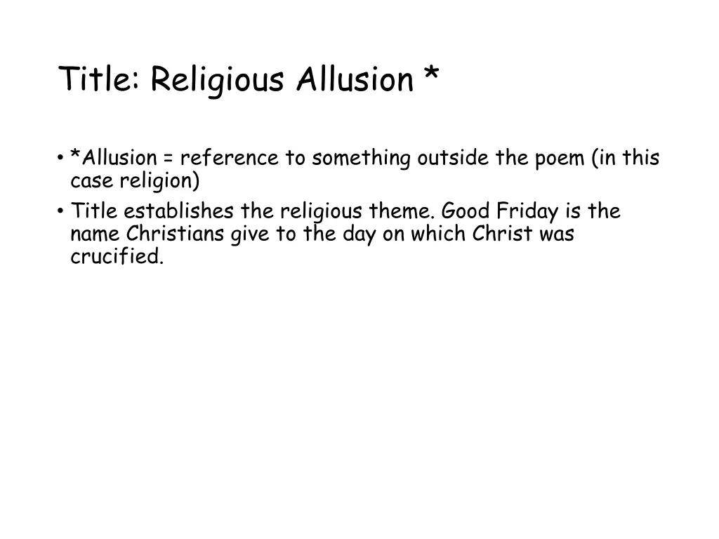 title religious allusion