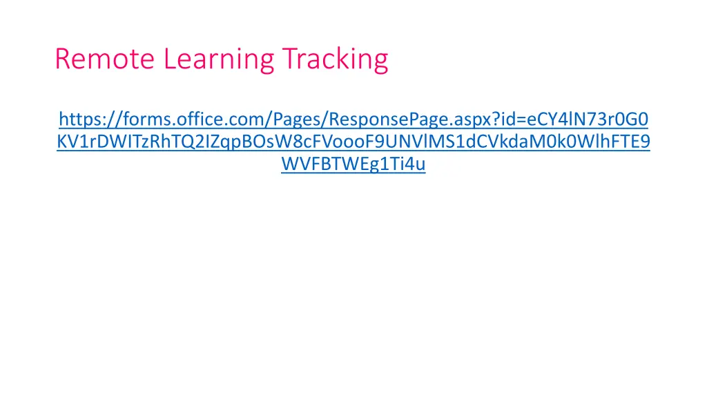 remote learning tracking