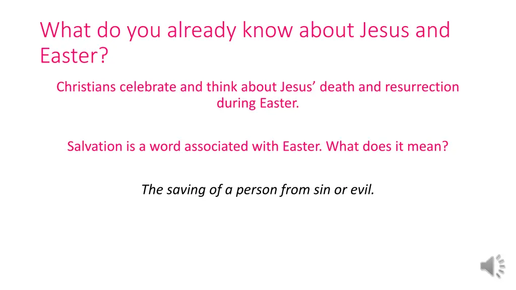 what do you already know about jesus and easter 1
