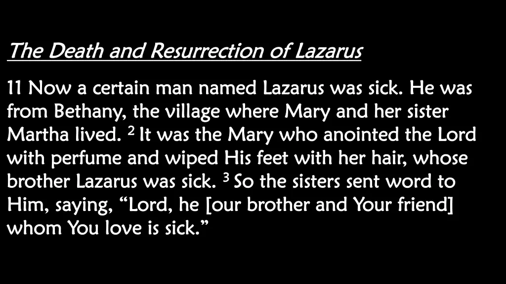the death and resurrection of lazarus the death