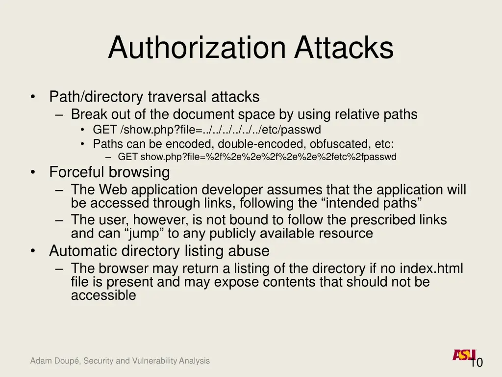 authorization attacks