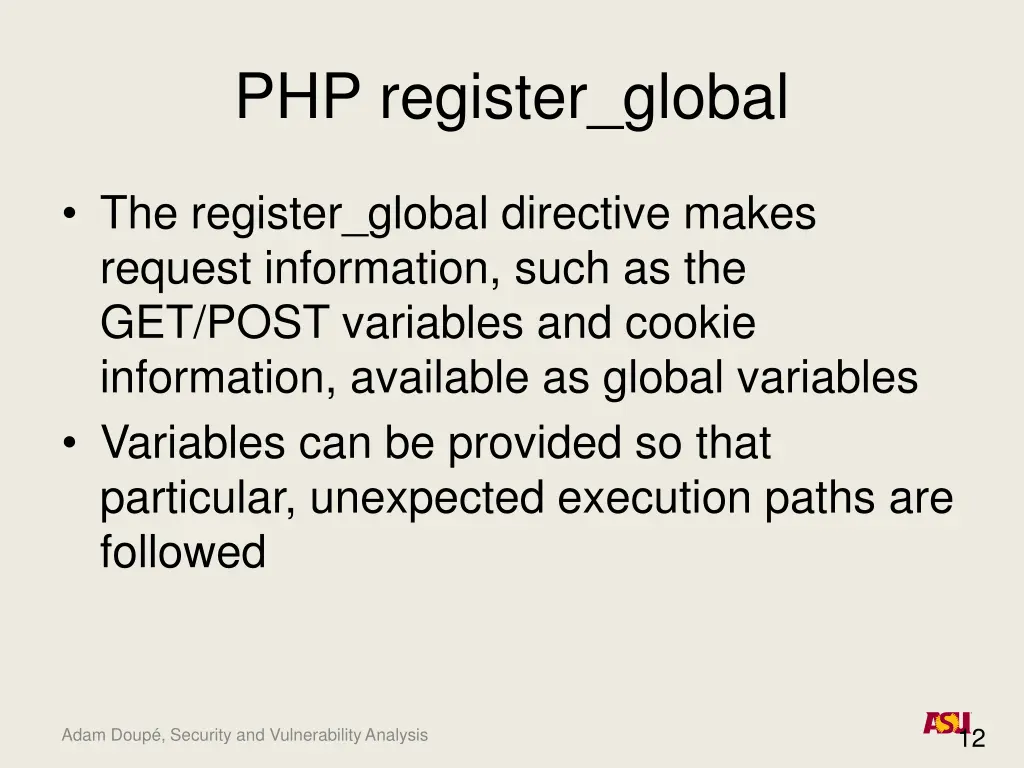 php register global