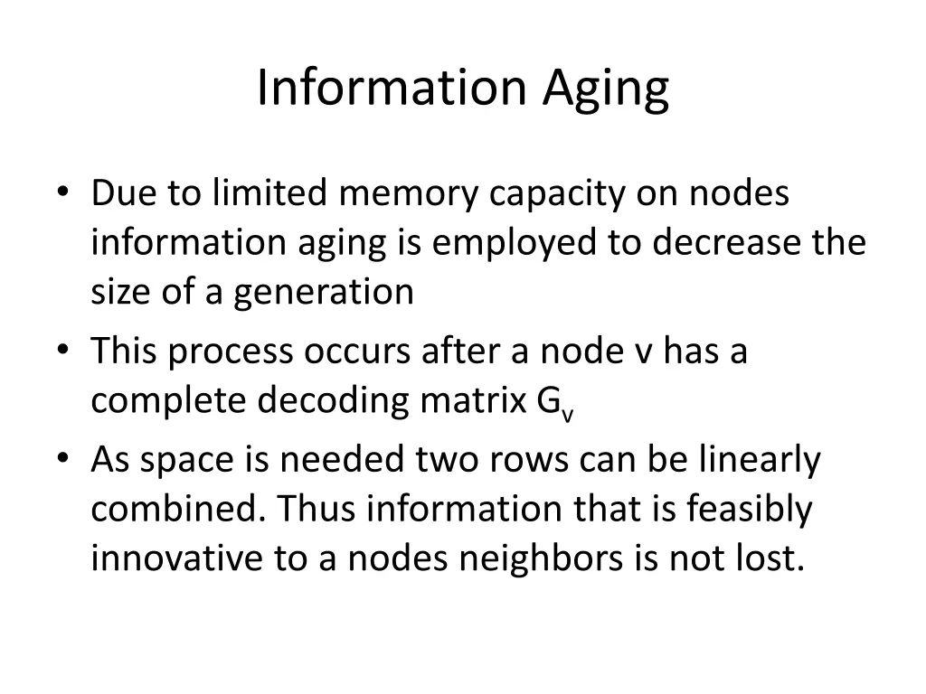 information aging