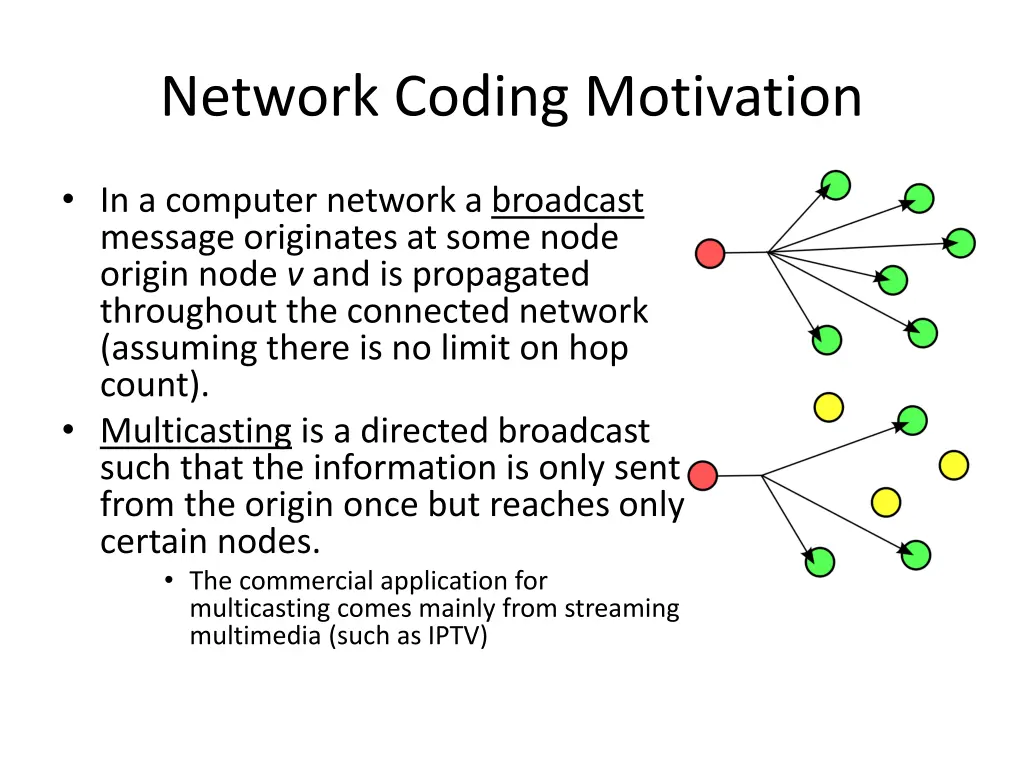 network coding motivation