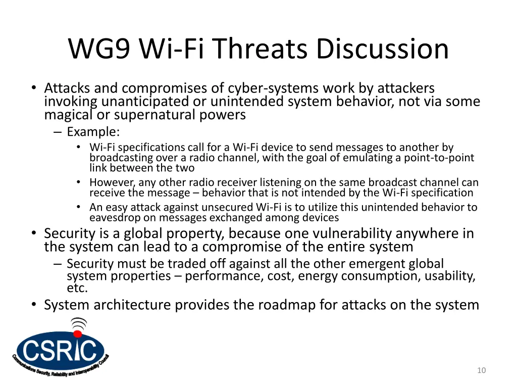 wg9 wi fi threats discussion