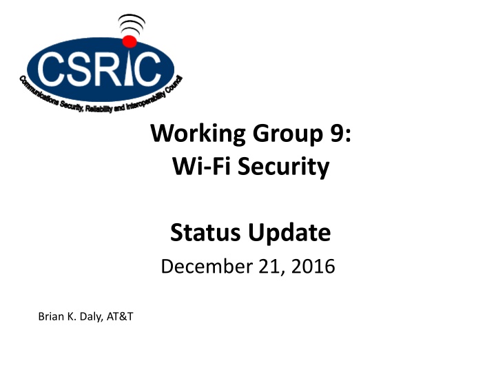 working group 9 wi fi security