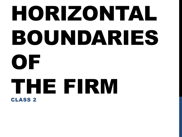 horizontal boundaries of the firm class 2