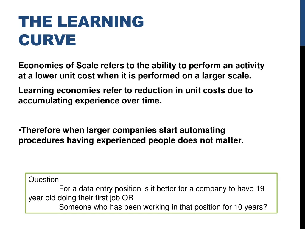 the learning curve