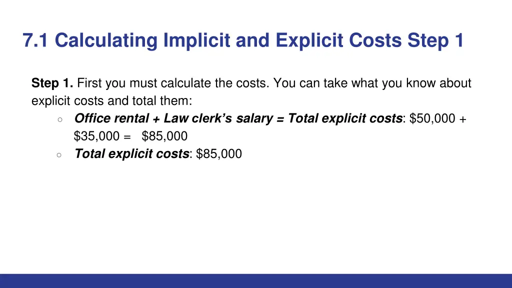 7 1 calculating implicit and explicit costs step 1