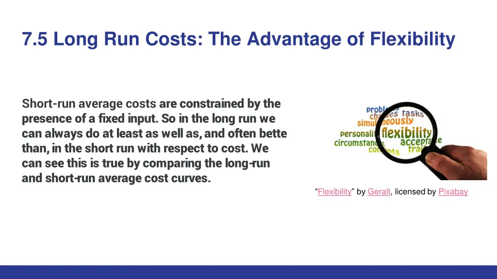 7 5 long run costs the advantage of flexibility