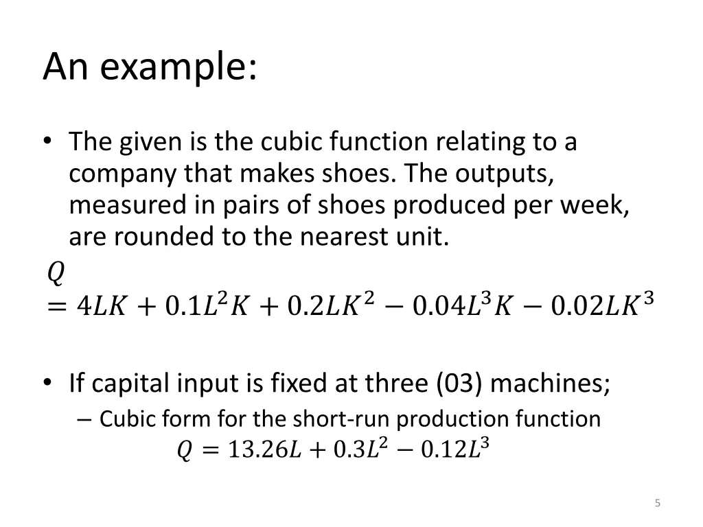 an example