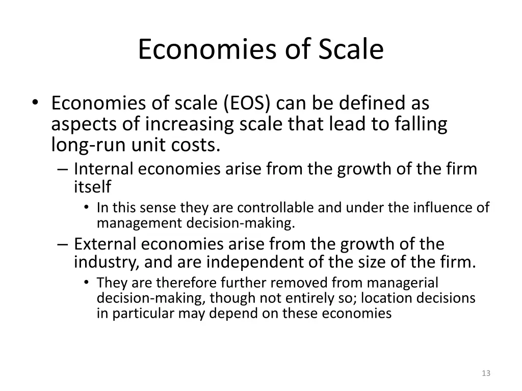economies of scale