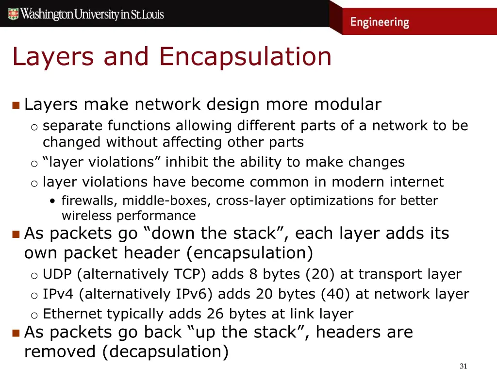 layers and encapsulation