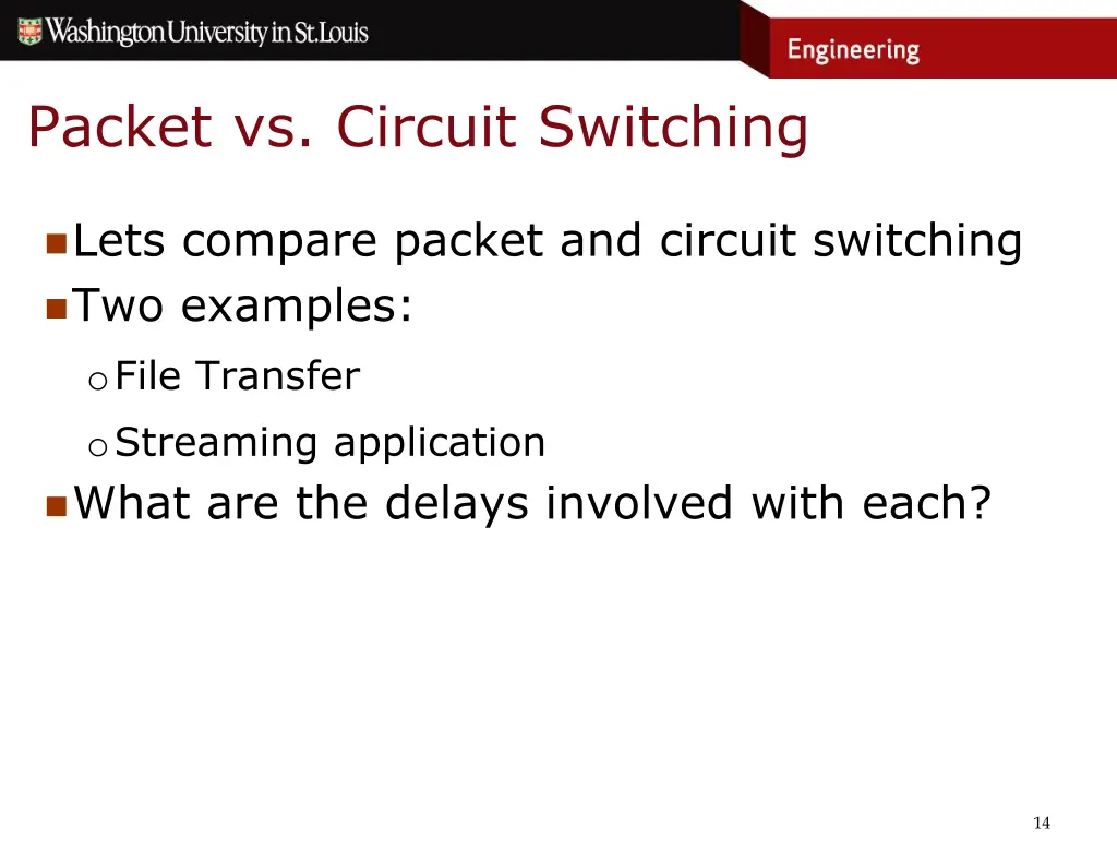 packet vs circuit switching