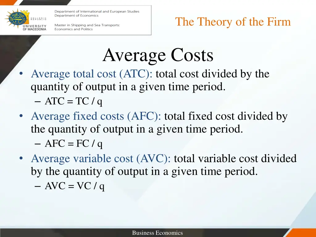 the theory of the firm 13