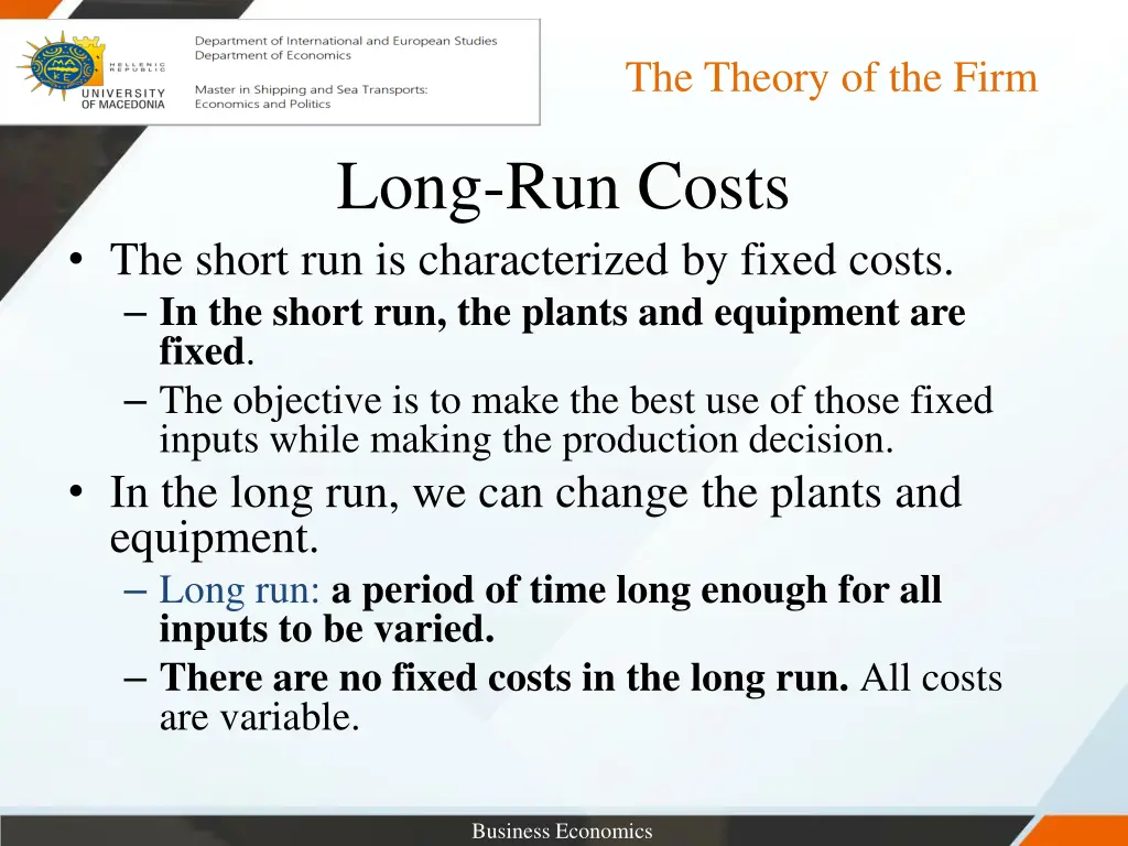 the theory of the firm 18