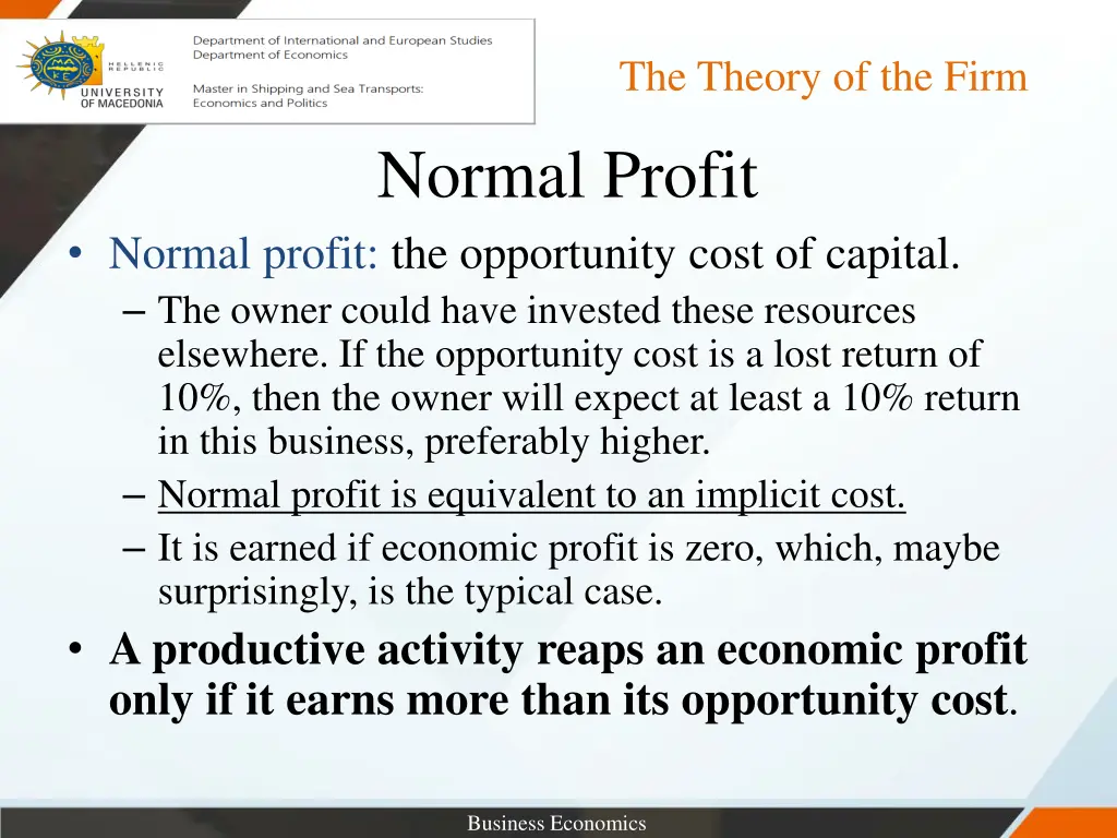 the theory of the firm 25