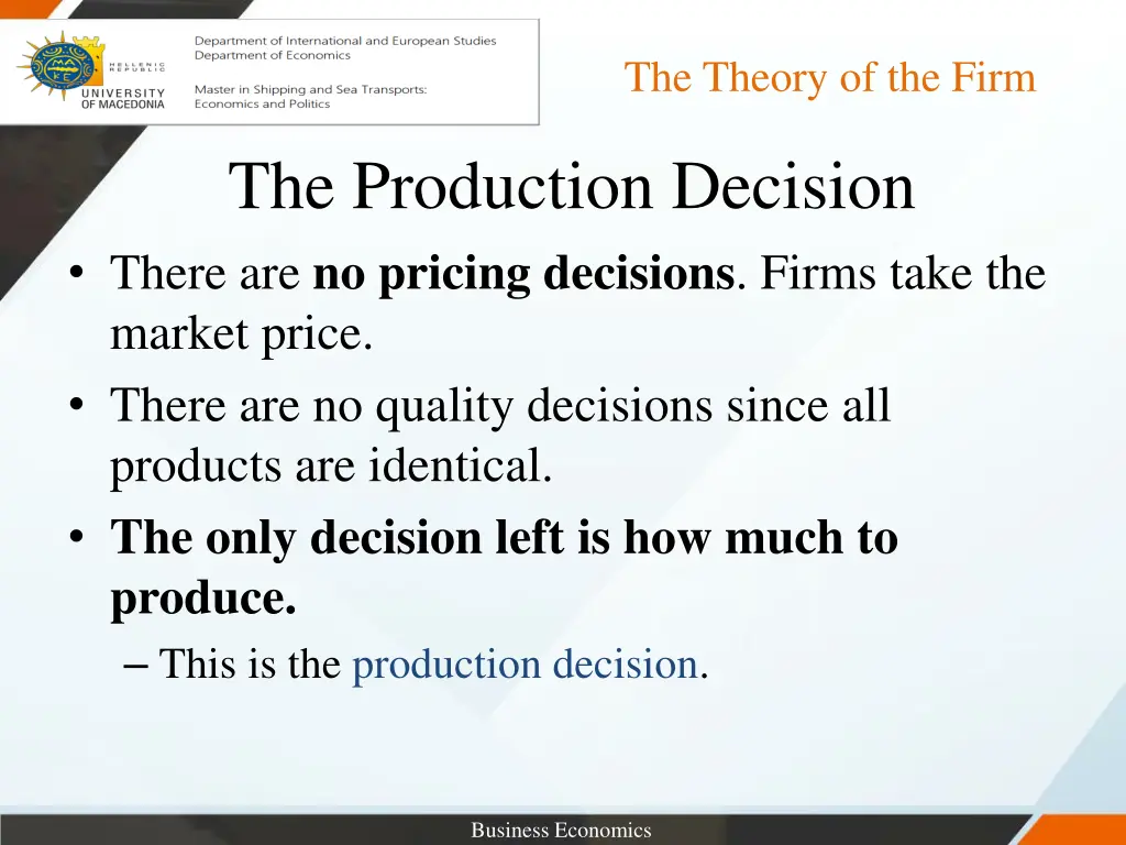 the theory of the firm 31