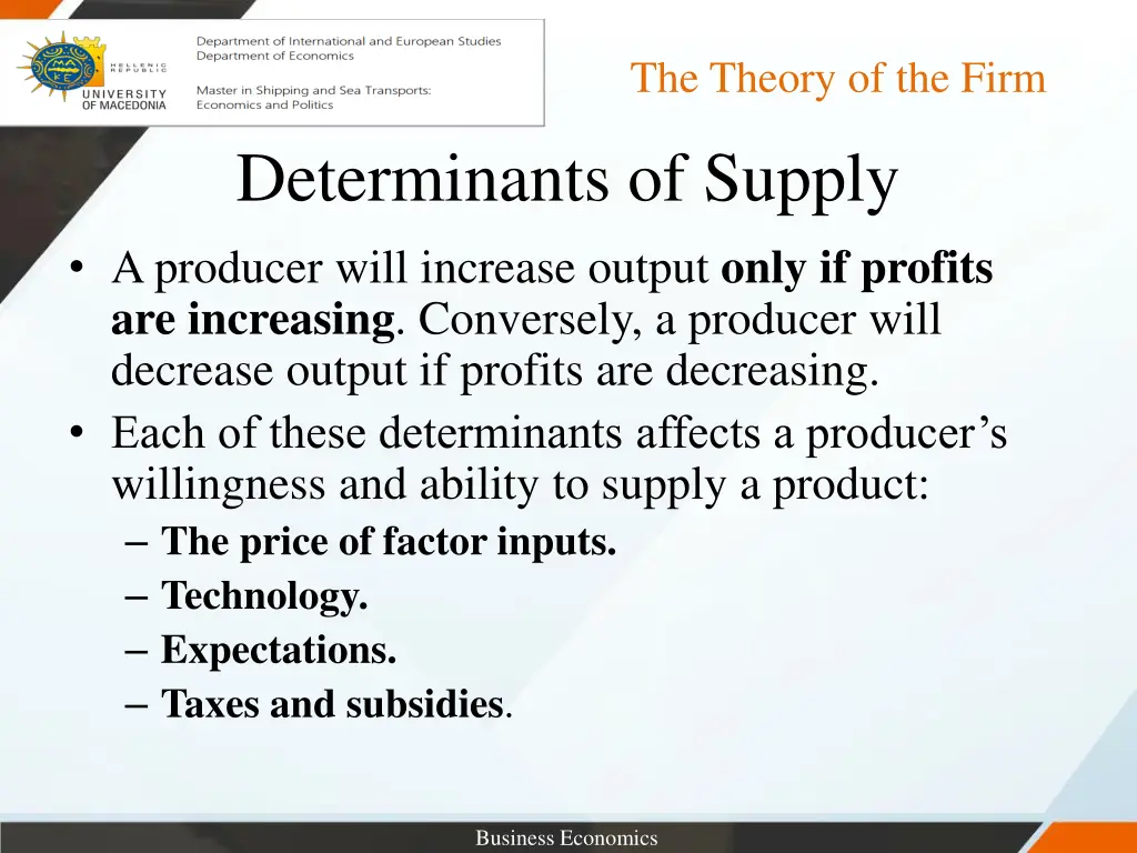 the theory of the firm 40