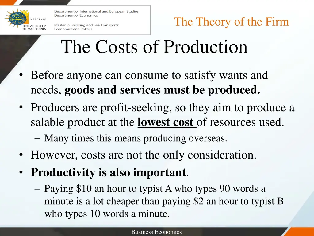 the theory of the firm