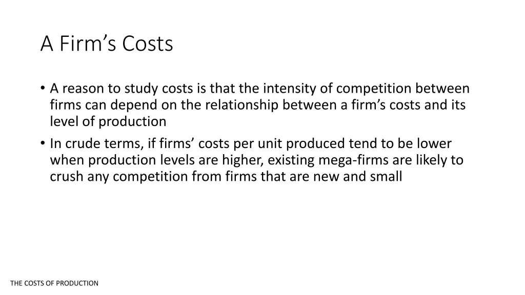 a firm s costs 1
