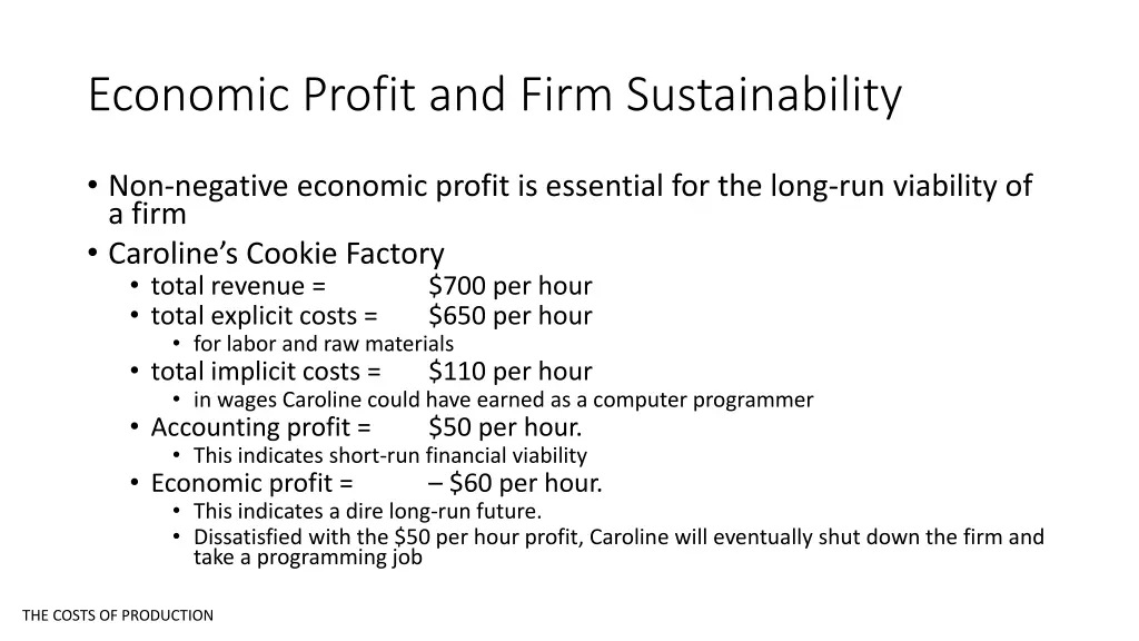 economic profit and firm sustainability