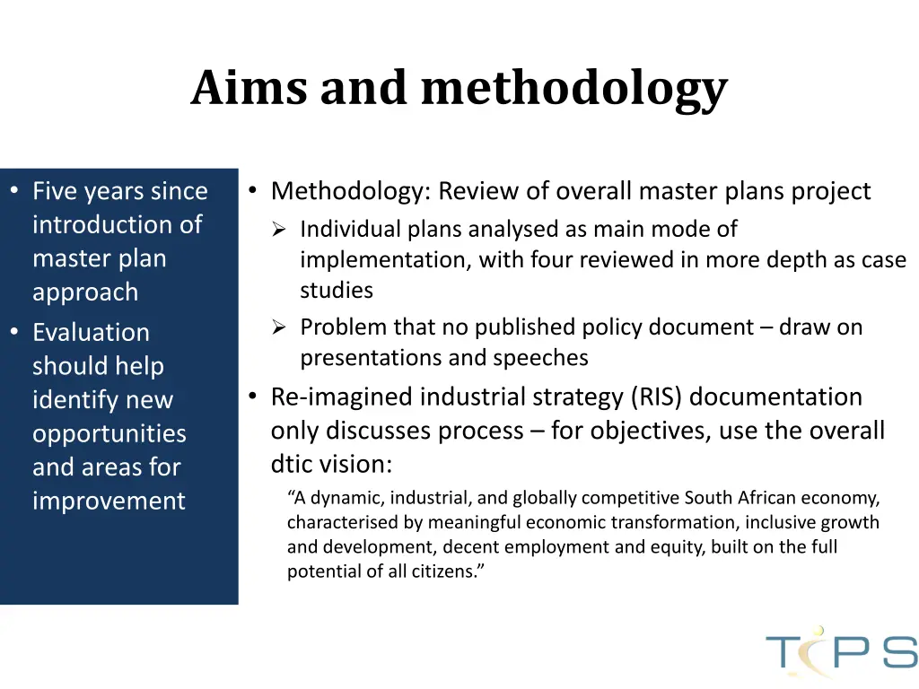 aims and methodology