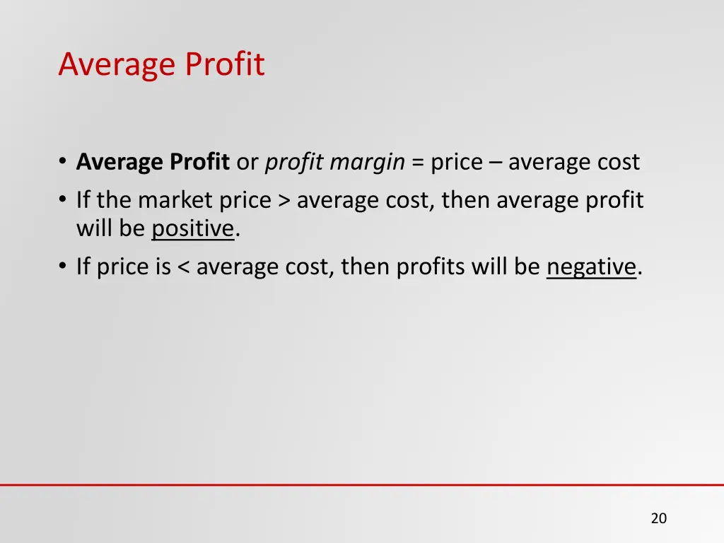 average profit