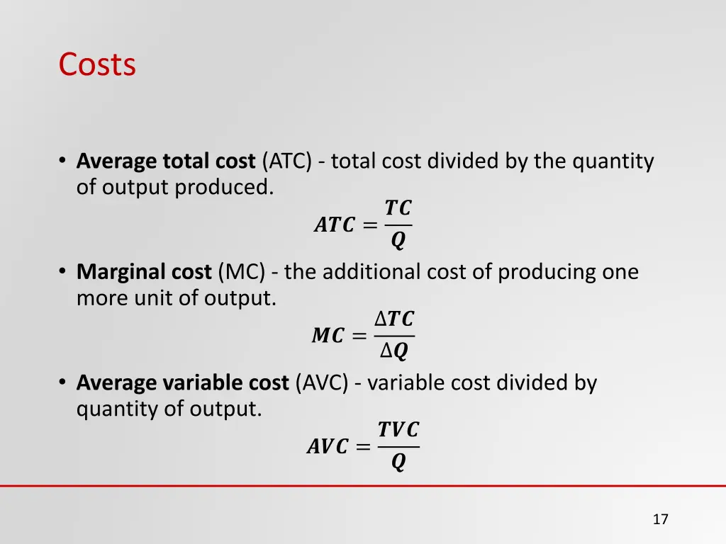 costs